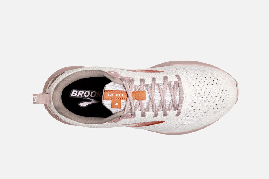 Brooks Revel 4 Road Running Shoes - Womens - White/Gold - ZM9207485